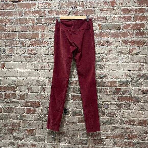 Zero + Maria Cornejo Red Corduroy Slim Leg Pants Size 0 - Picture 7 of 8
